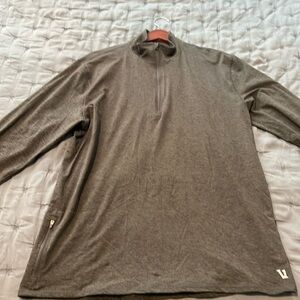 Vuori Heather Gray Half-zip